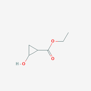 molecular formula C6H10O3 B12886347 Ethyl 2-hydroxycyclopropanecarboxylate 