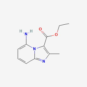 molecular formula C11H13N3O2 B1288635 5-氨基-2-甲基咪唑并[1,2-A]吡啶-3-羧酸乙酯 CAS No. 35220-24-7