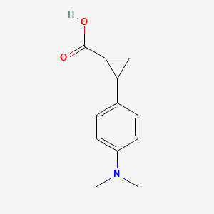 molecular formula C12H15NO2 B1288636 2-[4-(二甲氨基)苯基]环丙烷-1-羧酸 CAS No. 1157641-86-5