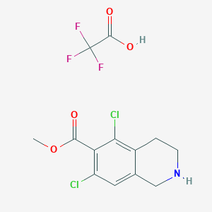 molecular formula C13H12Cl2F3NO4 B12886360 Methyl 5,7-dichloro-1,2,3,4-tetrahydroisoquinoline-6-carboxylate 2,2,2-trifluoroacetate 