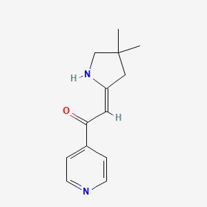 molecular formula C13H16N2O B12886377 (Z)-2-(4,4-Dimethylpyrrolidin-2-ylidene)-1-(pyridin-4-yl)ethanone 