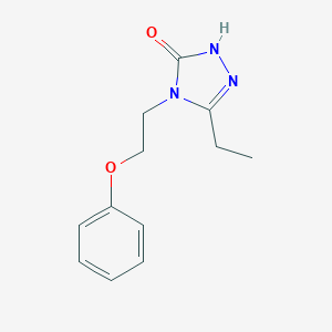 molecular formula C12H15N3O2 B128864 5-Ethyl-2,4-dihydro-4-(2-phenoxyethyl)-3H-1,2,4-triazol-3-one CAS No. 95885-13-5
