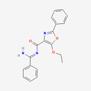 N-[amino(phenyl)methylidene]-5-ethoxy-2-phenyl-1,3-oxazole-4-carboxamide