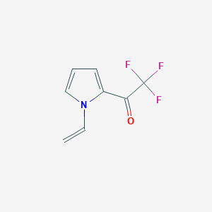 molecular formula C8H6F3NO B12886411 1-(1-Ethenyl-1H-pyrrol-2-yl)-2,2,2-trifluoroethan-1-one CAS No. 73415-87-9