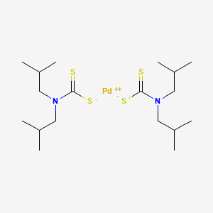 molecular formula C18H36N2PdS4 B12886418 Bis(diisobutyldithiocarbamato)palladium CAS No. 52613-84-0