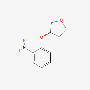 molecular formula C10H13NO2 B12886425 2-{[(3S)-Oxolan-3-yl]oxy}aniline CAS No. 917909-31-0