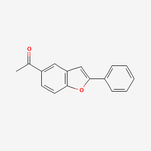 molecular formula C16H12O2 B12886437 Ethanone, 1-(2-phenyl-5-benzofuranyl)- CAS No. 121045-41-8