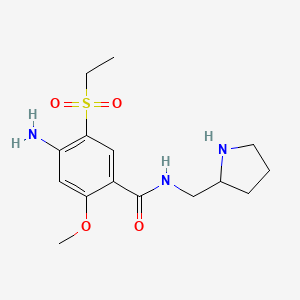 4-Amino-5-(ethylsulfonyl)-2-methoxy-N-(2-pyrrolidinylmethyl)benzamide