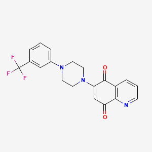 molecular formula C20H16F3N3O2 B12886562 6-(4-(3-(Trifluoromethyl)phenyl)piperazin-1-yl)quinoline-5,8-dione CAS No. 111790-47-7