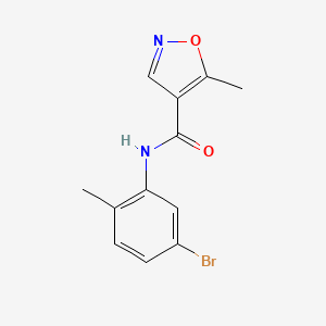 molecular formula C12H11BrN2O2 B12886586 N-(5-Bromo-2-methylphenyl)-5-methyl-1,2-oxazole-4-carboxamide CAS No. 61643-46-7