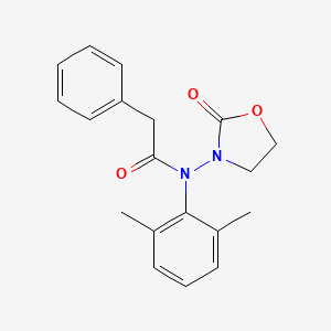 molecular formula C19H20N2O3 B12886589 N-(2,6-Dimethylphenyl)-N-(2-oxo-1,3-oxazolidin-3-yl)-2-phenylacetamide CAS No. 78157-36-5