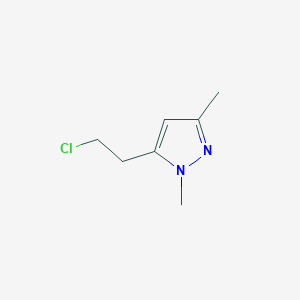 molecular formula C7H11ClN2 B12886615 5-(2-Chloroethyl)-1,3-dimethyl-1H-pyrazole 