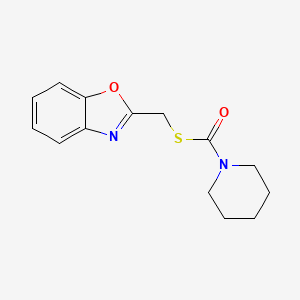 S-[(1,3-Benzoxazol-2-yl)methyl] piperidine-1-carbothioate