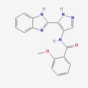 N-[3-(2H-Benzimidazol-2-ylidene)-2,3-dihydro-1H-pyrazol-4-yl]-2-methoxybenzamide