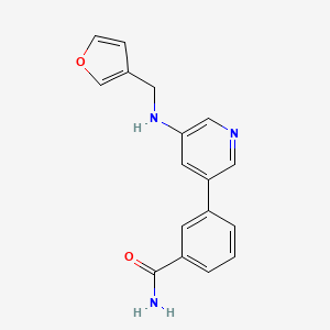 Benzamide, 3-[5-[(3-furanylmethyl)amino]-3-pyridinyl]-