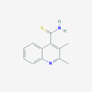 molecular formula C12H12N2S B12886685 2,3-Dimethylquinoline-4-carbothioamide CAS No. 62077-94-5