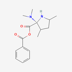 molecular formula C16H22N2O3 B12886688 Benzoic (2R)-2-(dimethylamino)-3,5-dimethylpyrrolidine-2-carboxylic anhydride 