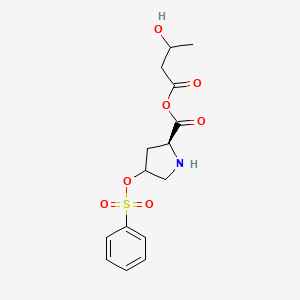 3-Hydroxybutanoic (2S)-4-((phenylsulfonyl)oxy)pyrrolidine-2-carboxylic anhydride