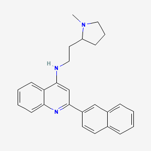 N-(2-(1-methylpyrrolidin-2-yl)ethyl)-2-(naphthalen-2-yl)quinolin-4-amine