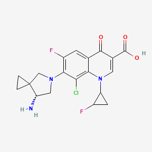 7-((R)-7-Amino-5-azaspiro[2.4]heptan-5-yl)-8-chloro-6-fluoro-1-(rel-2-fluorocyclopropyl)-4-oxo-1,4-dihydroquinoline-3-carboxylic acid