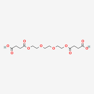 molecular formula C14H22O10 B12886906 4,15-Dioxo-5,8,11,14-tetraoxaoctadecane-1,18-dioic acid CAS No. 62538-60-7