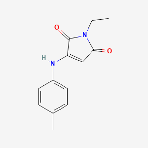 molecular formula C13H14N2O2 B12886911 1-Ethyl-3-(p-tolylamino)-1H-pyrrole-2,5-dione 