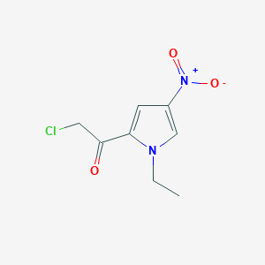 molecular formula C8H9ClN2O3 B12886917 2-Chloro-1-(1-ethyl-4-nitro-1H-pyrrol-2-yl)ethanone CAS No. 53391-47-2