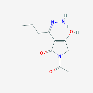 1-Acetyl-3-(1-hydrazonobutyl)-4-hydroxy-1H-pyrrol-2(5H)-one