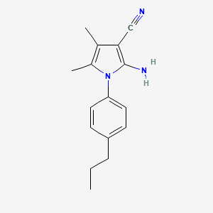 2-Amino-4,5-dimethyl-1-(4-propylphenyl)-1H-pyrrole-3-carbonitrile