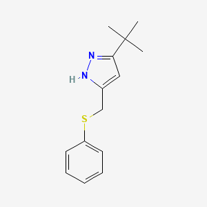 3-(tert-butyl)-5-((phenylthio)methyl)-1H-pyrazole