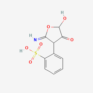 molecular formula C10H9NO6S B12887005 2-(5-Hydroxy-2-imino-4-oxooxolan-3-yl)benzene-1-sulfonic acid CAS No. 65111-45-7