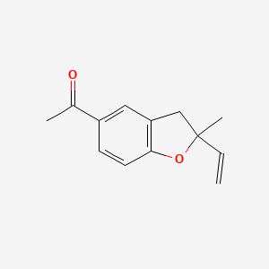 molecular formula C13H14O2 B12887016 1-(2-Ethenyl-2-methyl-2,3-dihydro-1-benzofuran-5-yl)ethan-1-one CAS No. 127230-04-0