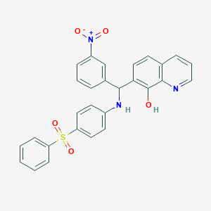 7-{[4-(Benzenesulfonyl)anilino](3-nitrophenyl)methyl}quinolin-8-ol