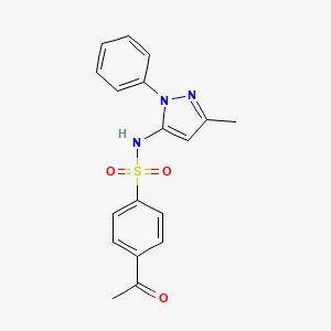 Benzenesulfonamide, 4-acetyl-N-(3-methyl-1-phenyl-1H-pyrazol-5-yl)-