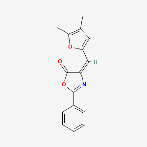 (E)-4-((4,5-Dimethylfuran-2-yl)methylene)-2-phenyloxazol-5(4H)-one