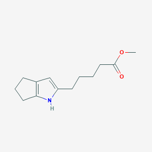 molecular formula C13H19NO2 B12887096 Methyl 5-(1,4,5,6-tetrahydrocyclopenta[b]pyrrol-2-yl)pentanoate CAS No. 184681-22-9