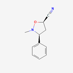 Cis-2-methyl-3-phenylisoxazolidine-5-carbonitrile