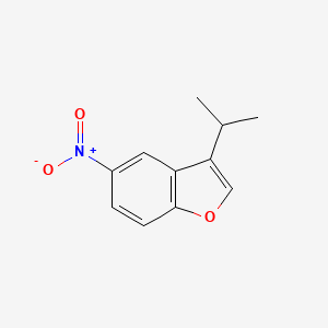 molecular formula C11H11NO3 B12887124 5-Nitro-3-(propan-2-yl)-1-benzofuran CAS No. 88521-69-1