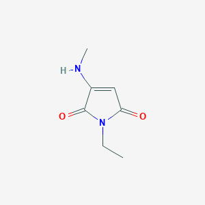 molecular formula C7H10N2O2 B12887144 1-Ethyl-3-(methylamino)-1H-pyrrole-2,5-dione CAS No. 607692-32-0