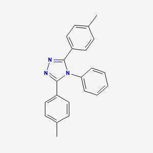 molecular formula C22H19N3 B12887156 4H-1,2,4-Triazole, 3,5-bis(4-methylphenyl)-4-phenyl- CAS No. 16112-40-6