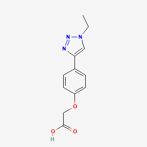 molecular formula C12H13N3O3 B12887176 [4-(1-Ethyl-1H-1,2,3-triazol-4-yl)phenoxy]acetic acid CAS No. 89236-88-4