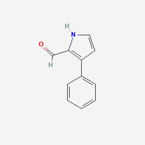 molecular formula C11H9NO B12887195 3-Phenyl-1H-pyrrole-2-carbaldehyde CAS No. 56164-41-1