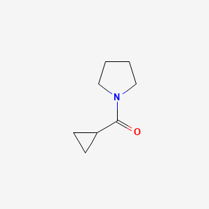 molecular formula C8H13NO B12887208 Cyclopropyl(pyrrolidin-1-yl)methanone 