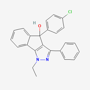 4-(4-Chlorophenyl)-1-ethyl-3-phenyl-1,4-dihydroindeno[1,2-c]pyrazol-4-ol