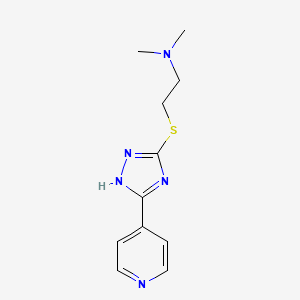 N,N-Dimethyl-2-{[5-(pyridin-4-yl)-1H-1,2,4-triazol-3-yl]sulfanyl}ethan-1-amine