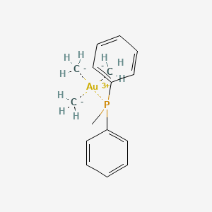 molecular formula C16H22AuP B12887219 Trimethyl(methyldiphenylphosphine)gold 