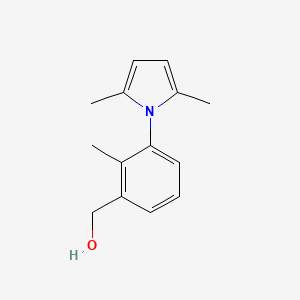 molecular formula C14H17NO B12887227 (3-(2,5-dimethyl-1H-pyrrol-1-yl)-2-methylphenyl)methanol CAS No. 83141-01-9