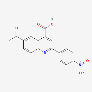 6-Acetyl-2-(4-nitrophenyl)quinoline-4-carboxylic acid