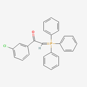 molecular formula C26H20ClOP B12887270 1-(3-Chlorophenyl)-2-(triphenyl-lambda~5~-phosphanylidene)ethan-1-one CAS No. 56893-07-3