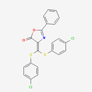 4-{Bis[(4-chlorophenyl)sulfanyl]methylidene}-2-phenyl-1,3-oxazol-5(4H)-one